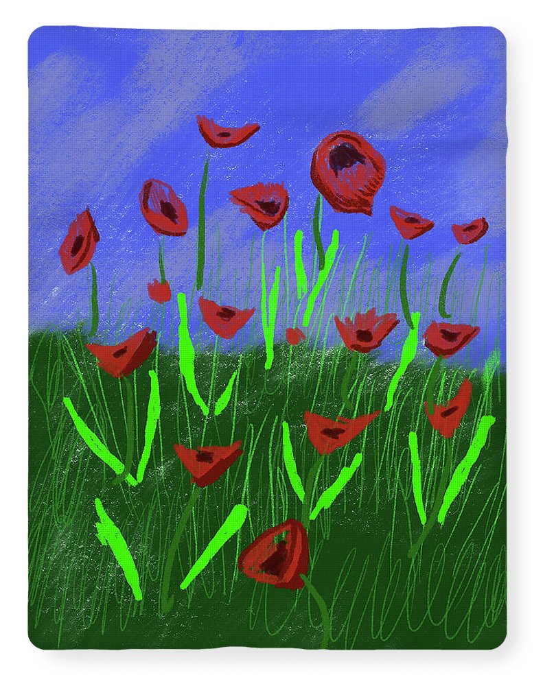 Field Of Poppies - Blanket