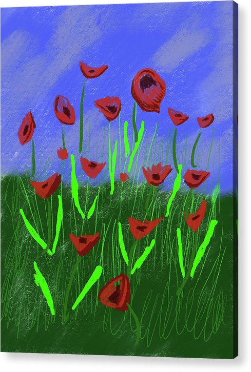 Field Of Poppies - Acrylic Print