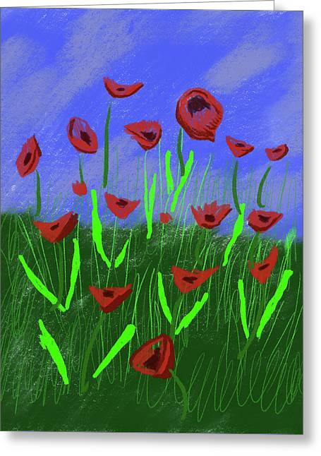 Field Of Poppies - Greeting Card