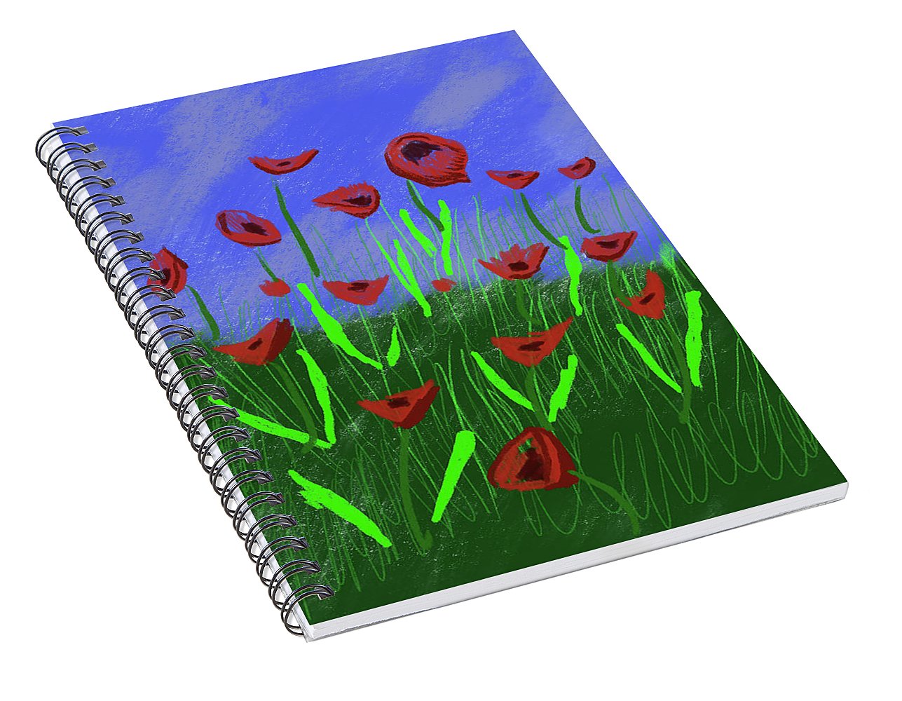 Field Of Poppies - Spiral Notebook