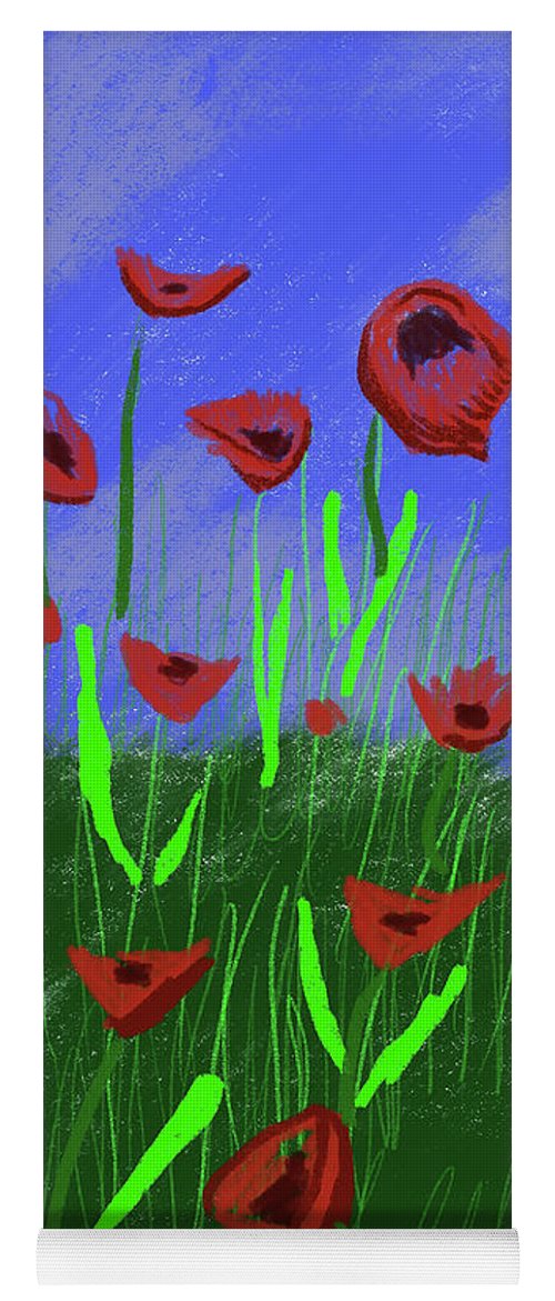 Field Of Poppies - Yoga Mat