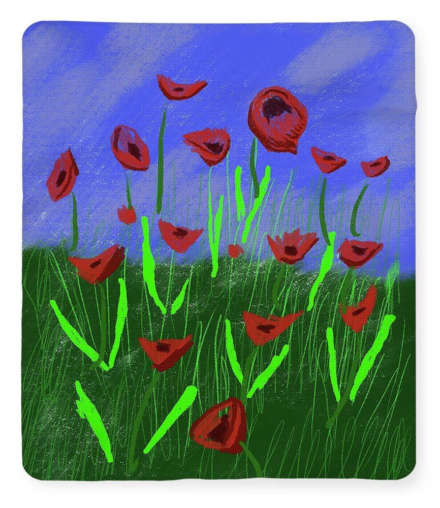 Field Of Poppies - Blanket