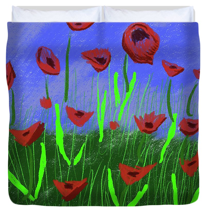 Field Of Poppies - Duvet Cover