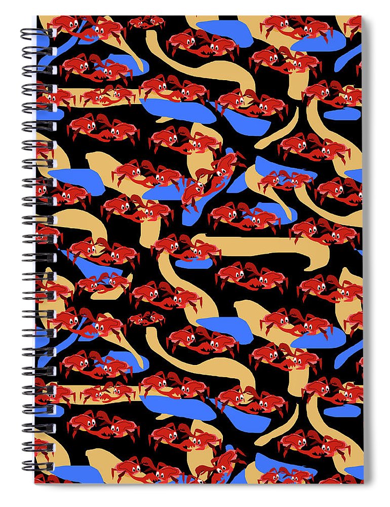 Fighting Crabbies Pattern - Spiral Notebook