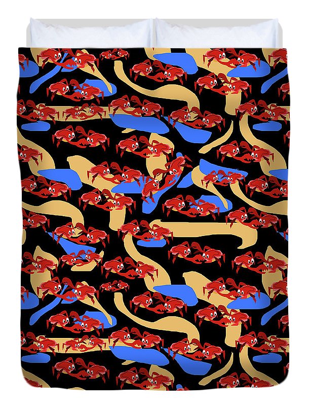 Fighting Crabbies Pattern - Duvet Cover