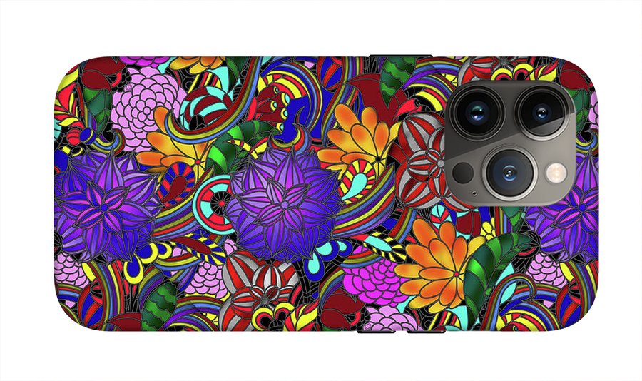 Flowers and Rainbows - Phone Case
