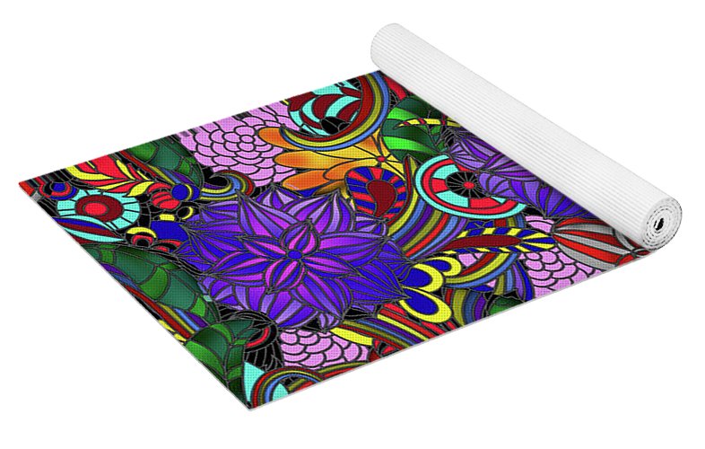 Flowers and Rainbows - Yoga Mat