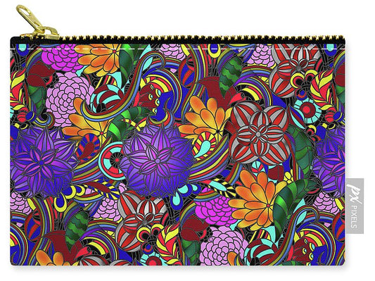 Flowers and Rainbows - Carry-All Pouch