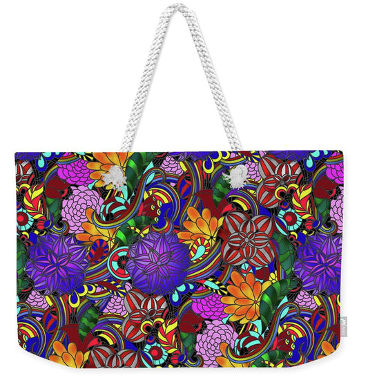 Flowers and Rainbows - Weekender Tote Bag