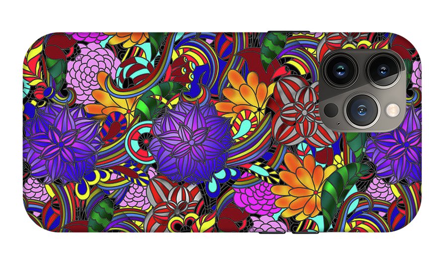 Flowers and Rainbows - Phone Case