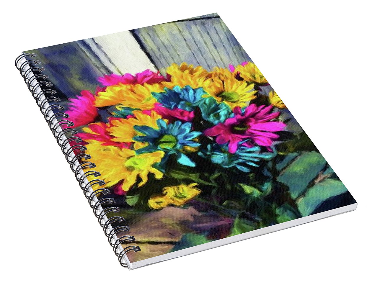 Flowers At The Door - Spiral Notebook