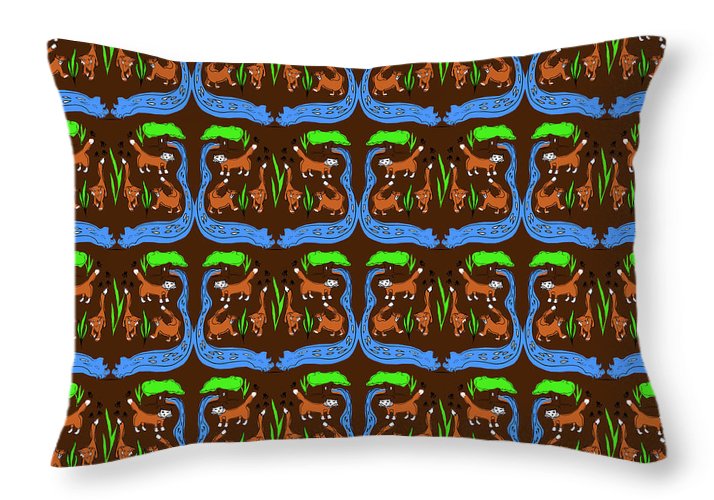 Foxes Pattern - Throw Pillow