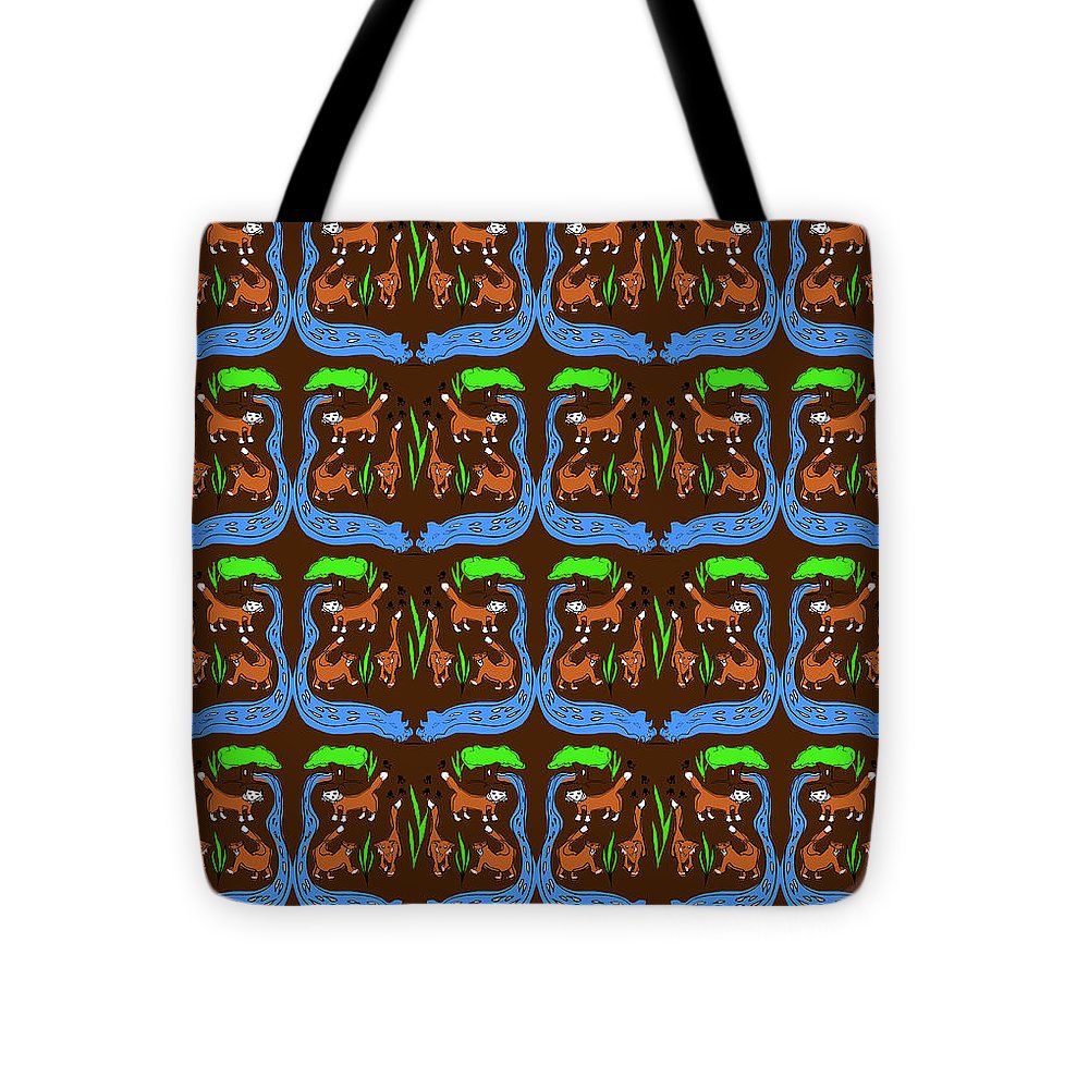 Foxes Pattern - Tote Bag