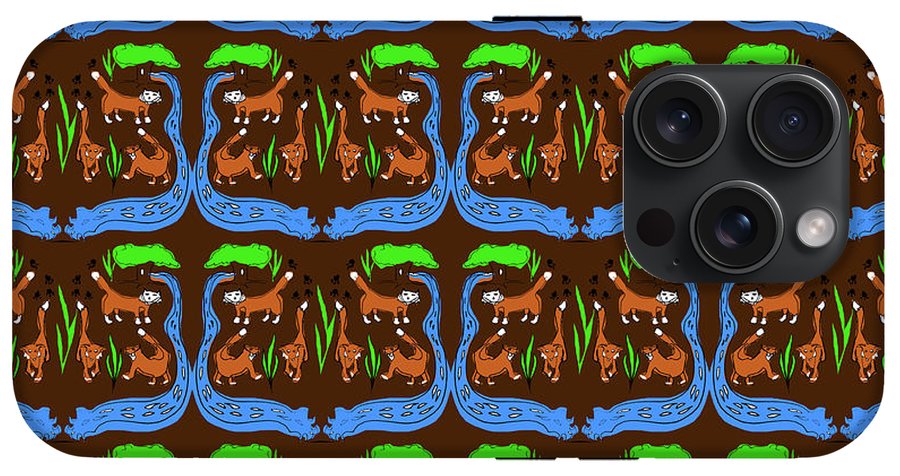 Foxes Pattern - Phone Case