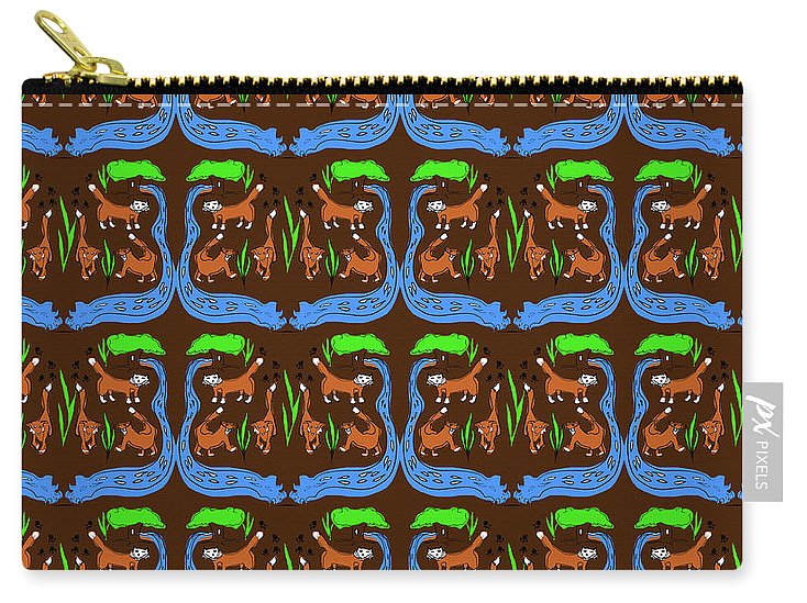 Foxes Pattern - Carry-All Pouch