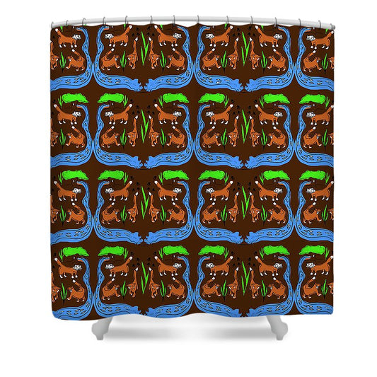 Foxes Pattern - Shower Curtain