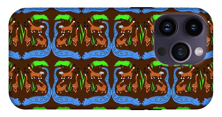 Foxes Pattern - Phone Case