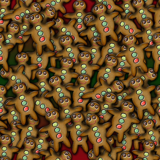 Gingerbread Man Pattern Digital Image Download