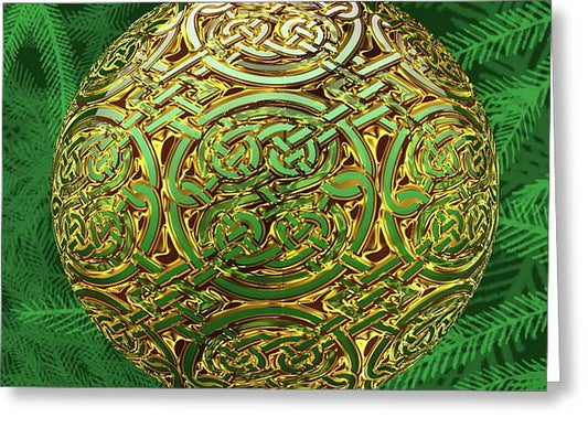 Gold Celtic Christmas Ornament - Greeting Card