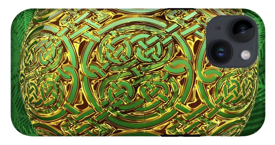 Gold Celtic Christmas Ornament - Phone Case