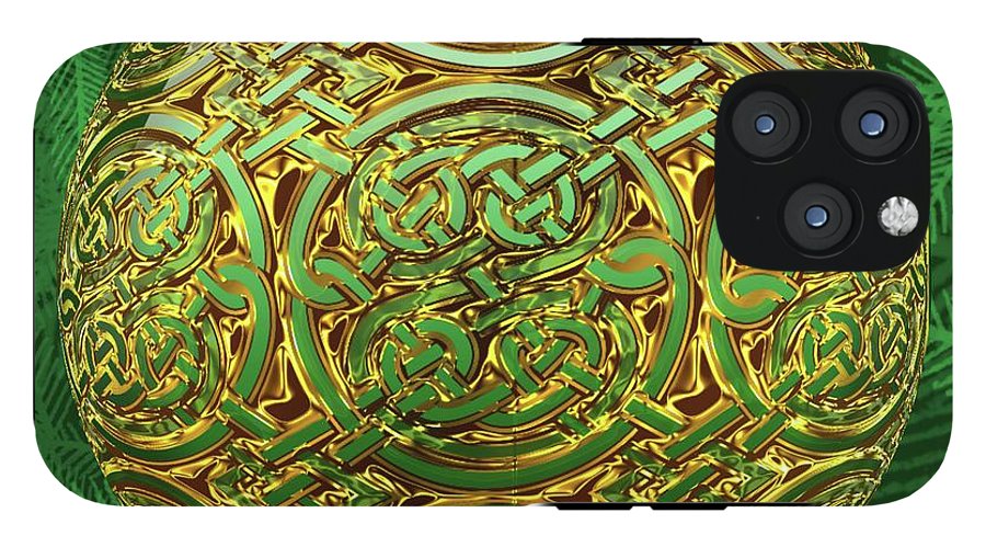 Gold Celtic Christmas Ornament - Phone Case