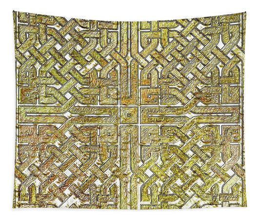 Gold Celtic Knot Square - Tapestry