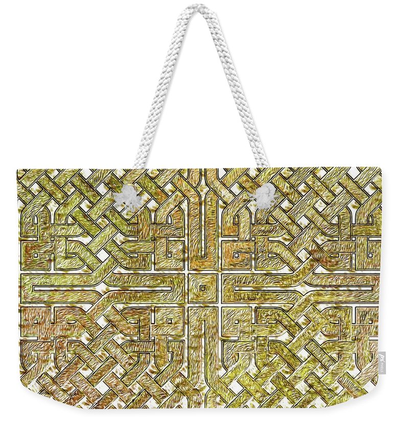 Gold Celtic Knot Square - Weekender Tote Bag