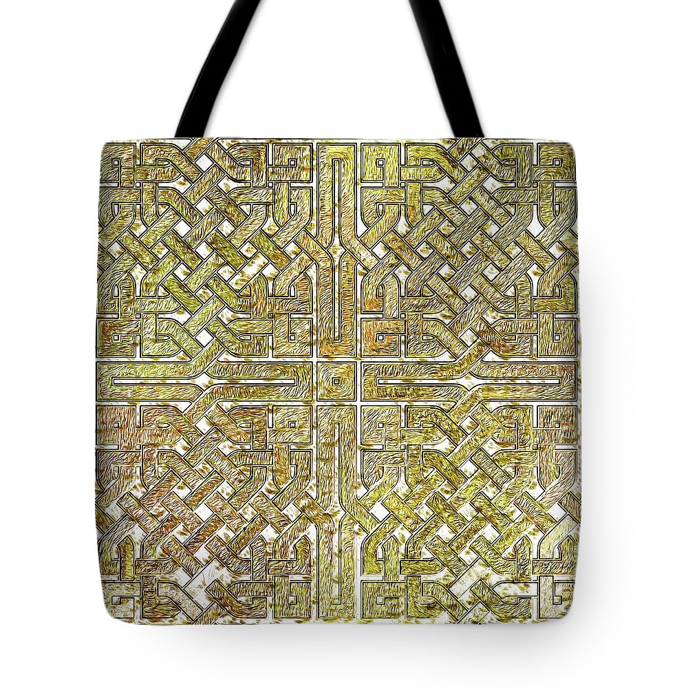 Gold Celtic Knot Square - Tote Bag