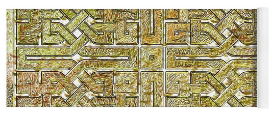 Gold Celtic Knot Square - Yoga Mat
