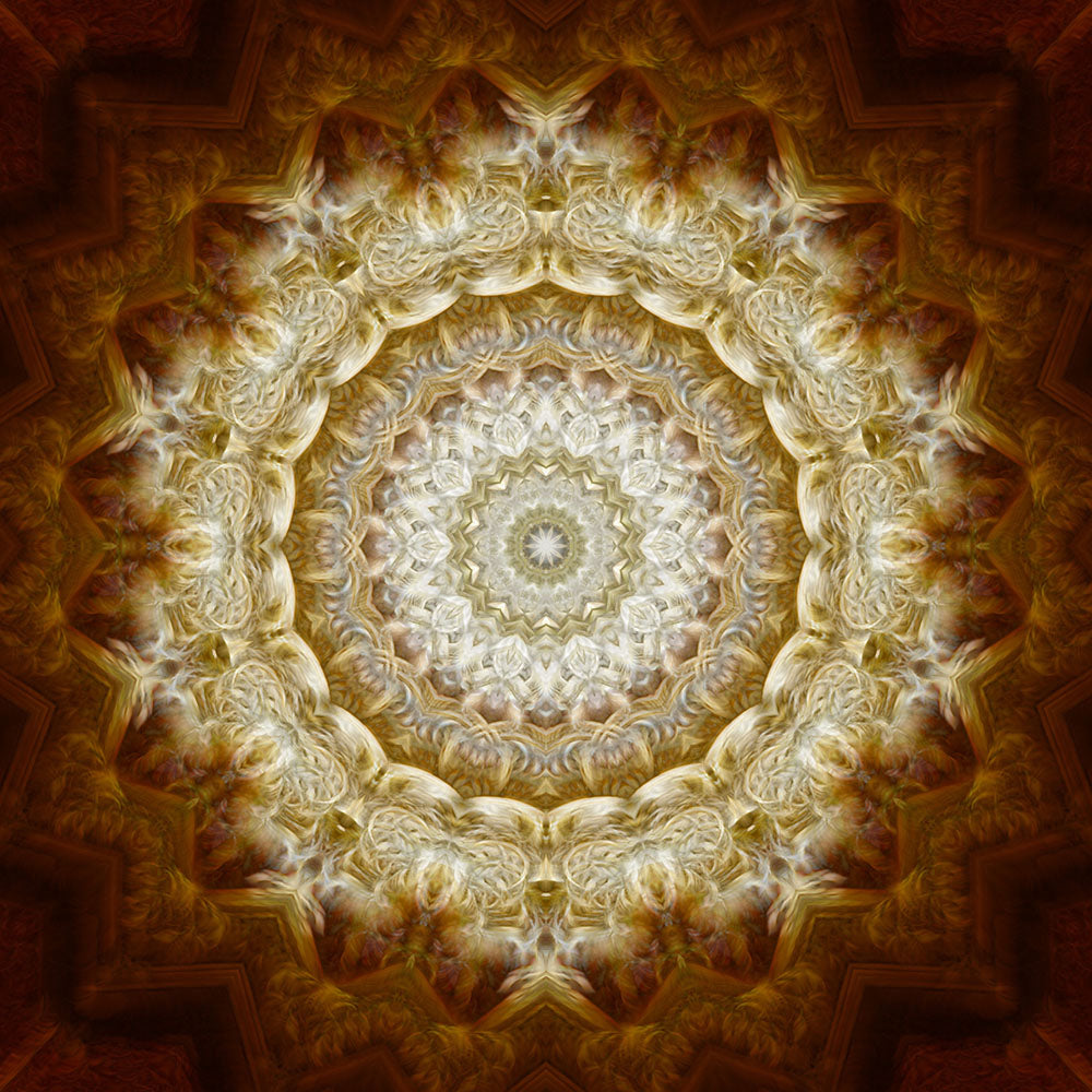 Gold Cloud Kaleidoscope Digital Image Download