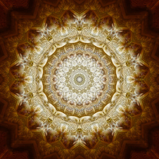 Gold Cloud Kaleidoscope Digital Image Download