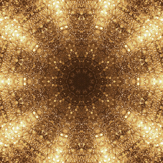 Gold Disco Kaleidoscope Digital Image Download