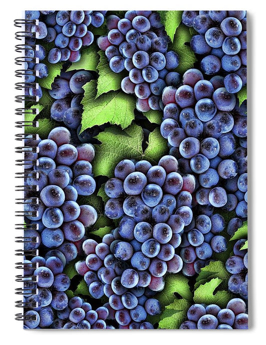 Grapes Pattern - Spiral Notebook