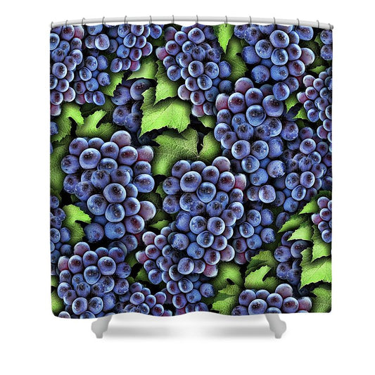 Grapes Pattern - Shower Curtain