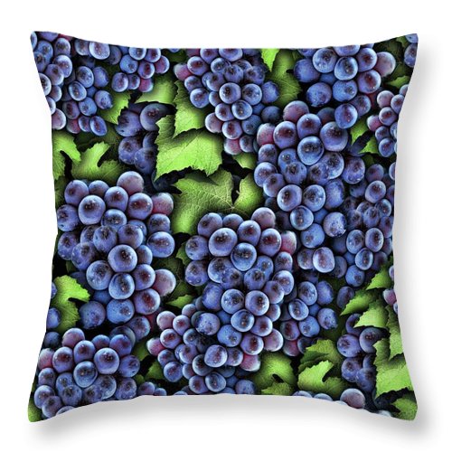 Grapes Pattern - Throw Pillow