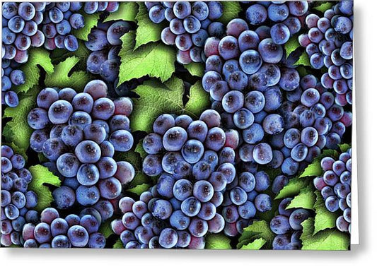 Grapes Pattern - Greeting Card