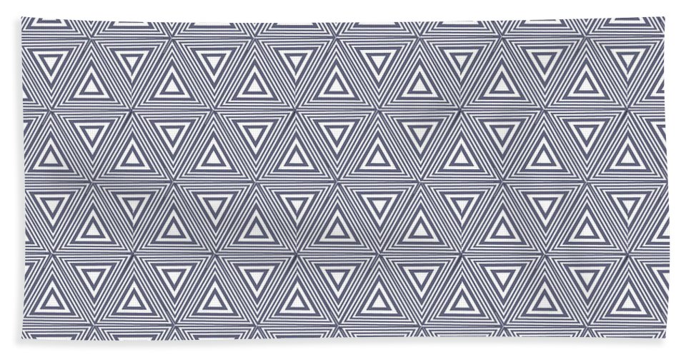 Gray Triangles - Bath Towel