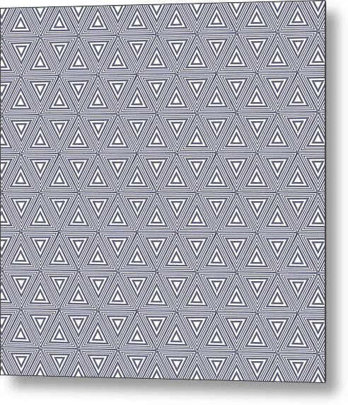 Gray Triangles - Metal Print