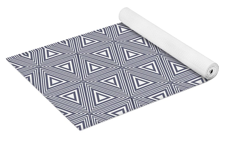 Gray Triangles - Yoga Mat