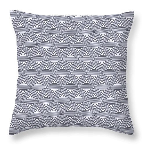 Gray Triangles - Throw Pillow