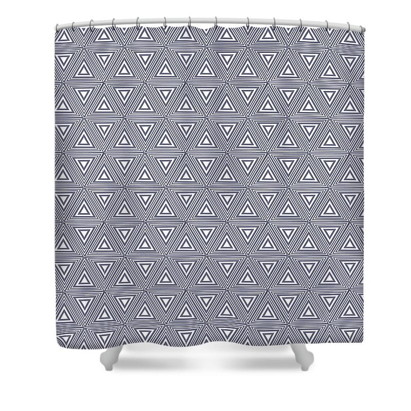Gray Triangles - Shower Curtain