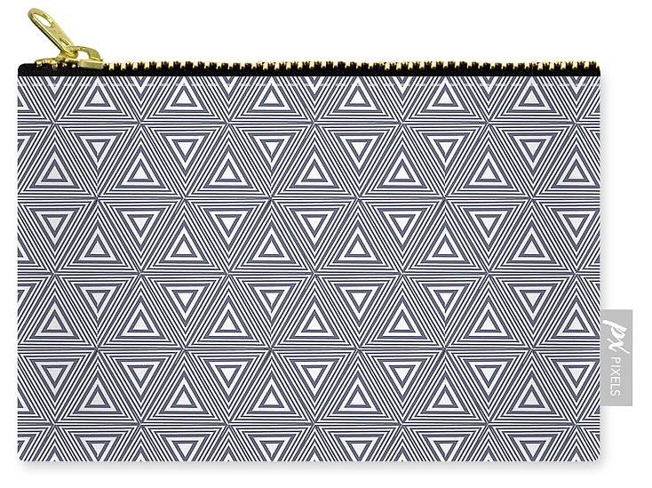 Gray Triangles - Carry-All Pouch