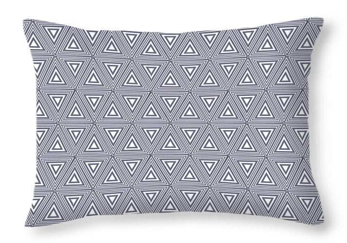Gray Triangles - Throw Pillow