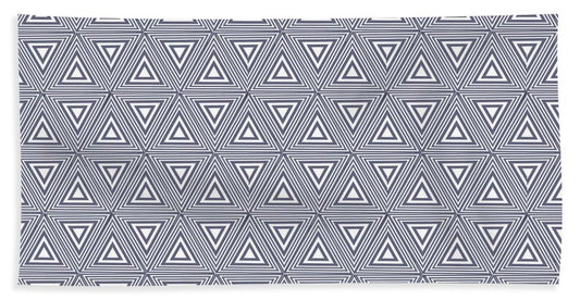 Gray Triangles - Beach Towel