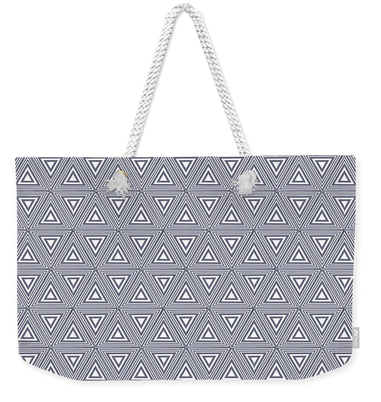 Gray Triangles - Weekender Tote Bag