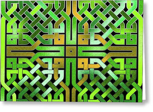 Green Celtic Knot - Greeting Card