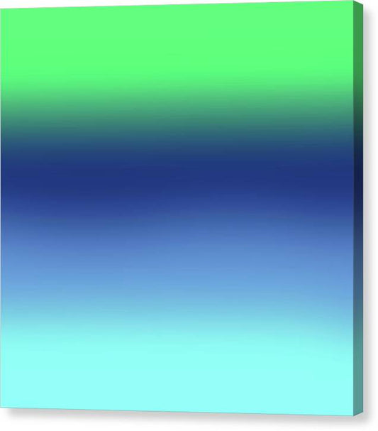 Green Navy Aqua Gradient - Canvas Print