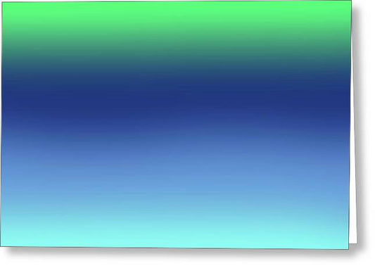 Green Navy Aqua Gradient - Greeting Card