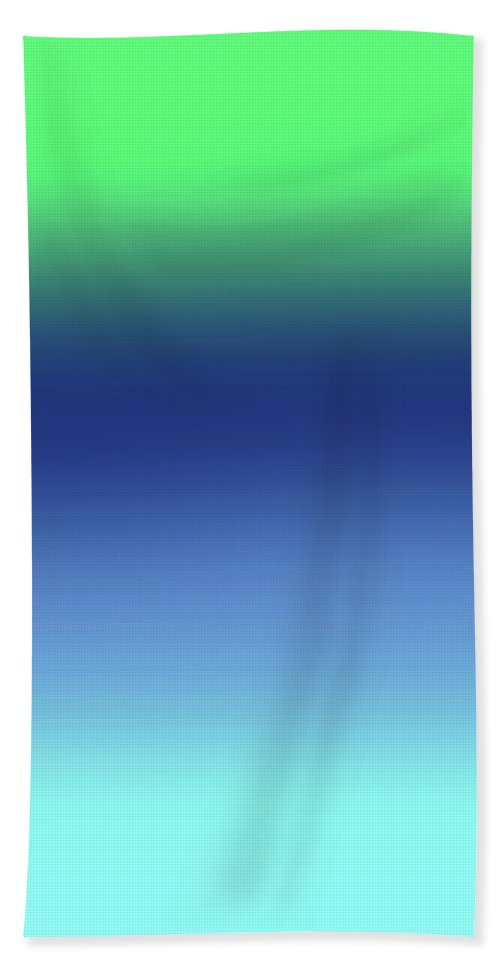 Green Navy Aqua Gradient - Bath Towel
