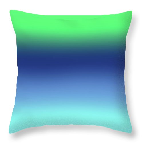 Green Navy Aqua Gradient - Throw Pillow